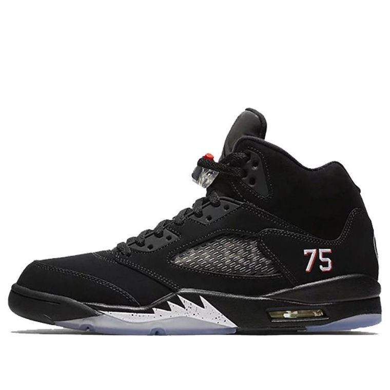 Air Jordan 5 Psg 75 logo 'Black' AV9175-001 Cultural Kicks