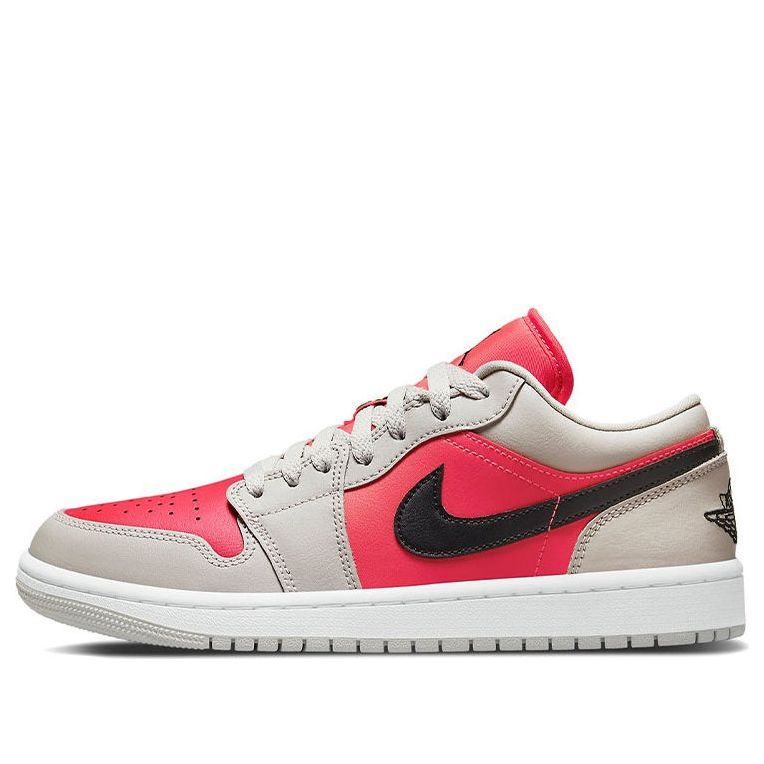 (WMNS) Air Jordan 1 Low 'Light Iron Ore Siren Red' DC0774-060 Signature Shoe