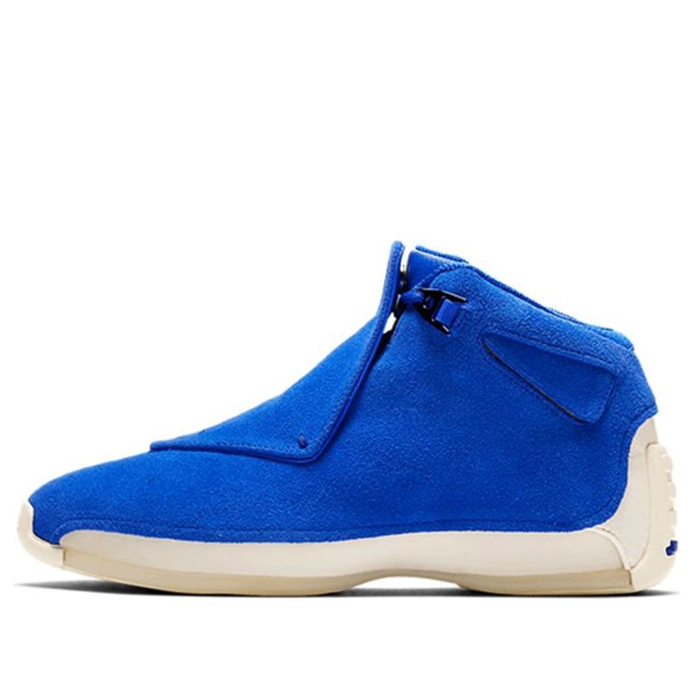 Air Jordan 18 Retro 'Blue Suede' AA2494-401 Vintage Sportswear
