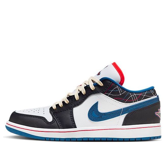 Air Jordan 1 Low 'White Industrial Blue Siren Red' FV3622-141 Cultural Kicks