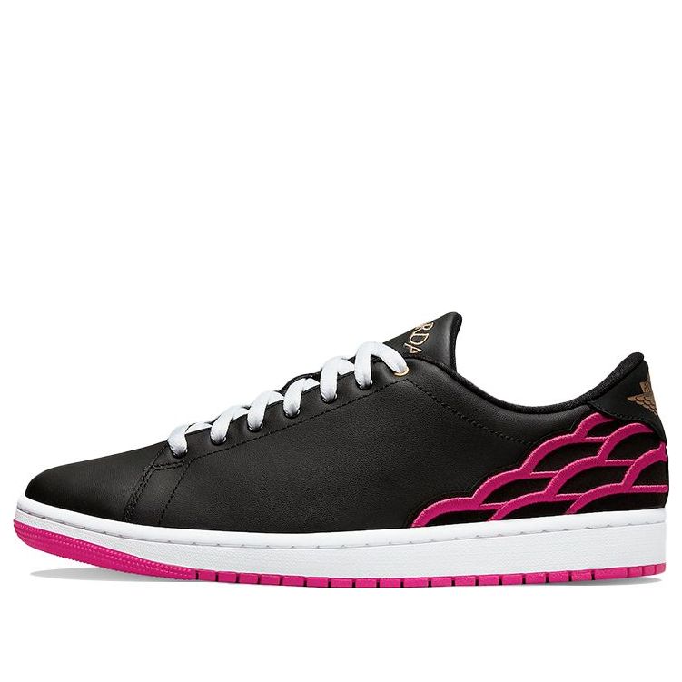Air Jordan 1 Centre Court 'Black Pink' DQ8577-001 Signature Shoe