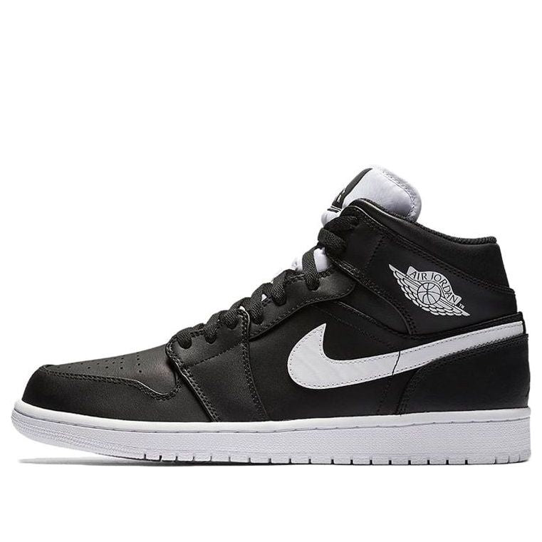 Air Jordan 1 Retro Mid 'Black White' 554724-038 Vintage Sportswear