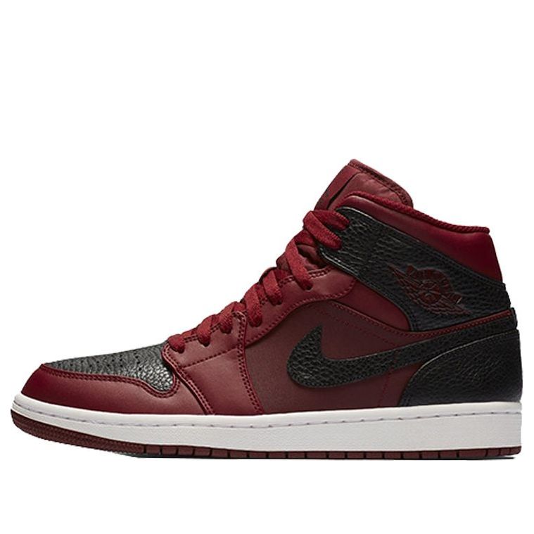 Air Jordan 1 Mid 'Reverse Banned' 554724-601 Signature Shoe