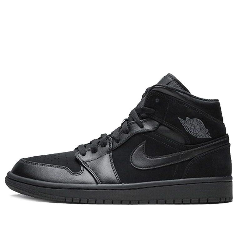 Air Jordan 1 Mid 'Triple Black 2018' 554724-050 Vintage Sportswear
