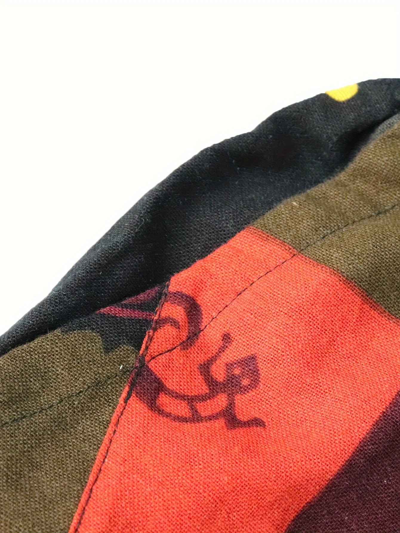 Cotton & Linen Blend Color Block Tribal Pattern Drawstring Harem Pants Loose Fit Pants Men's Casual Joggers For Men Winter Fall Running Jogging